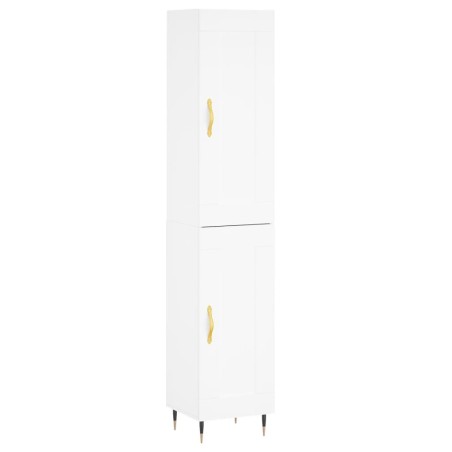 Credenza Bianca 34,5x34x180 cm in Legno Multistrato
