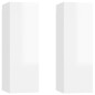 Set di Mobili Porta TV 6 pz Bianco Lucido in Legno Multistrato Set di Mobili Porta TV 6 pz Bianco Lucido in Legno Multistrato