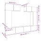Set di Mobili Porta TV 6 pz Bianco Lucido in Legno Multistrato Set di Mobili Porta TV 6 pz Bianco Lucido in Legno Multistrato
