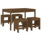 Set da Pranzo da Giardino 5 pz Miele in Legno Massello di Pino Set da Pranzo da Giardino 5 pz Miele in Legno Massello di Pino