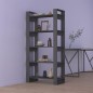 Libreria/Divisorio Grigio 80x35x160 cm Legno Massello Libreria/Divisorio Grigio 80x35x160 cm Legno Massello