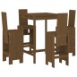 Set Bar da Giardino 5 pz Miele in Legno Massello di Pino Set Bar da Giardino 5 pz Miele in Legno Massello di Pino