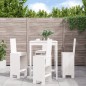 Set Bar da Giardino 5 pz Bianco in Legno Massello di Pino Set Bar da Giardino 5 pz Bianco in Legno Massello di Pino