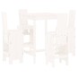 Set Bar da Giardino 5 pz Bianco in Legno Massello di Pino Set Bar da Giardino 5 pz Bianco in Legno Massello di Pino