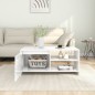 Tavolino da Salotto Bianco Lucido 102x50x45cm Legno Multistrato
