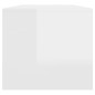 Tavolino da Salotto Bianco Lucido 102x50x45cm Legno Multistrato