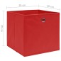 Contenitori 10 pz in Tessuto non Tessuto 28x28x28 cm Rosso Contenitori 10 pz in Tessuto non Tessuto 28x28x28 cm Rosso