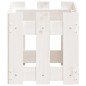 Fioriera Giardino a Recinzione Bianco 60x30x30 cm Massello Pino Fioriera Giardino a Recinzione Bianco 60x30x30 cm Massello Pino