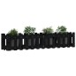 Fioriera Giardino a Recinzione Nera 150x30x30cm Massello Pino Fioriera Giardino a Recinzione Nera 150x30x30cm Massello Pino