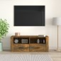 Mobile TV Rovere Fumo 100x35x40 cm in Legno Multistrato Mobile TV Rovere Fumo 100x35x40 cm in Legno Multistrato