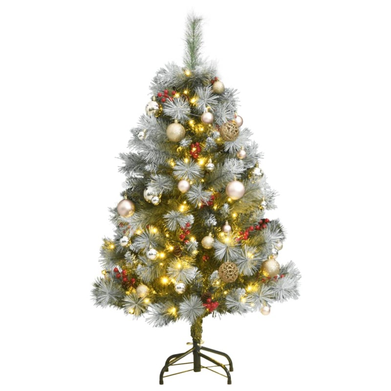 Albero Natale Incernierato con 150 LED e Palline 150 cm Albero Natale Incernierato con 150 LED e Palline 150 cm