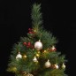 Albero Natale Incernierato con 150 LED e Palline 150 cm Albero Natale Incernierato con 150 LED e Palline 150 cm