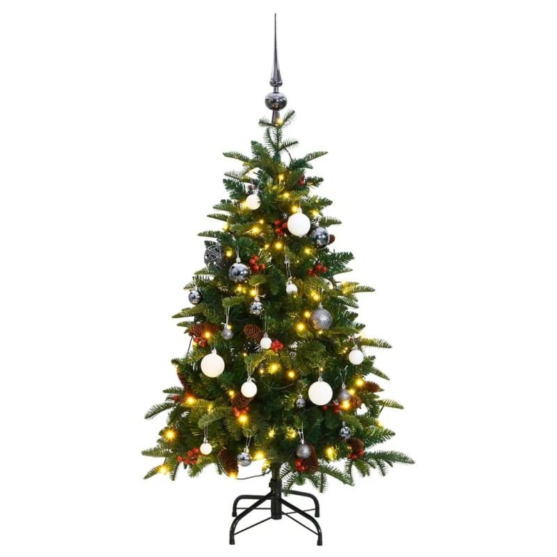 Albero Natale Incernierato con 150 LED e Palline 150 cm Albero Natale Incernierato con 150 LED e Palline 150 cm