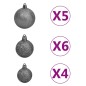 Albero Natale Incernierato con 150 LED e Palline 150 cm Albero Natale Incernierato con 150 LED e Palline 150 cm