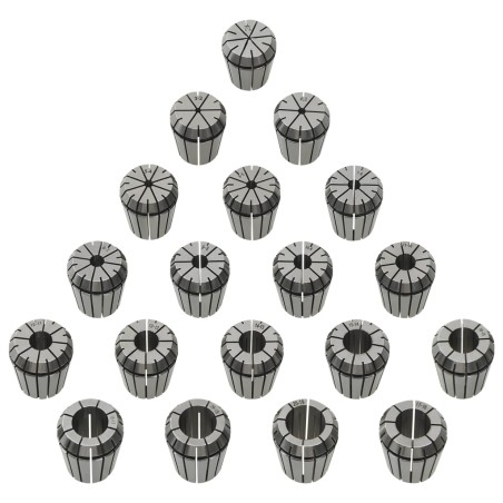 vidaXL Pinze per Colletti ER32 Set Utensili per Tornitura 19 pz