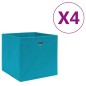 Contenitori 4 pz in Tessuto non Tessuto 28x28x28 cm Azzurro Contenitori 4 pz in Tessuto non Tessuto 28x28x28 cm Azzurro
