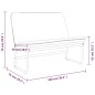Panca Grigio Chiaro 100x75x76 cm in Tessuto
