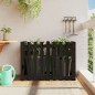 Fioriera Giardino a Recinzione Nera 100x50x70cm Massello Pino Fioriera Giardino a Recinzione Nera 100x50x70cm Massello Pino