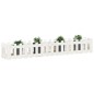 vidaXL Fioriera Giardino a Recinzione Bianca 200x30x30cm Massello Pino vidaXL Fioriera Giardino a Recinzione Bianca 200x30x30cm Massello Pino