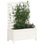 Fioriera Giardino con Rastrelliera Bianca 79x39,5x114cm Pino Fioriera Giardino con Rastrelliera Bianca 79x39,5x114cm Pino