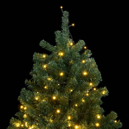 Albero di Natale Artificiale Incernierato con 300 LED 180 cm