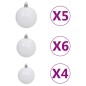 Albero Natale Incernierato con 150 LED e Palline 150 cm Albero Natale Incernierato con 150 LED e Palline 150 cm
