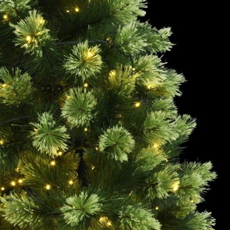 Albero di Natale Artificiale Incernierato con 300 LED 180 cm