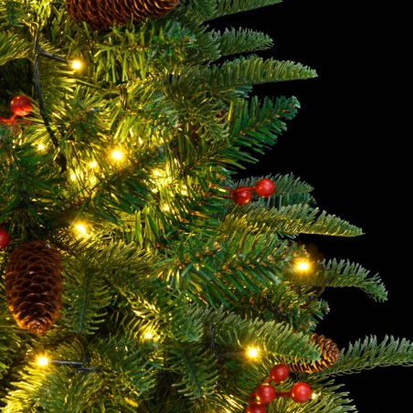 Albero Natale Incernierato con 150 LED 150 cm