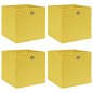 Scatole Portaoggetti 4pz Gialle 32x32x32 cm Tessuto Scatole Portaoggetti 4pz Gialle 32x32x32 cm Tessuto