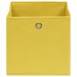 Scatole Portaoggetti 4pz Gialle 32x32x32 cm Tessuto Scatole Portaoggetti 4pz Gialle 32x32x32 cm Tessuto