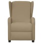 Poltrona Wing Back Reclinabile Cappuccino in Similpelle