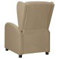 Poltrona Wing Back Reclinabile Cappuccino in Similpelle
