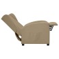Poltrona Wing Back Reclinabile Cappuccino in Similpelle