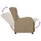 Poltrona Wing Back Reclinabile Cappuccino in Similpelle