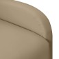 Poltrona Wing Back Reclinabile Cappuccino in Similpelle