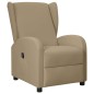 Poltrona Wing Back Elettrica Reclinabile Cappuccino Similpelle