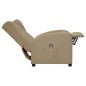 Poltrona Wing Back Elettrica Reclinabile Cappuccino Similpelle