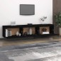 vidaXL Mobili TV 3 pz Neri in Legno Massello di Pino vidaXL Mobili TV 3 pz Neri in Legno Massello di Pino