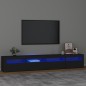 Mobile Porta TV con Luci LED Nero 240x35x40 cm Mobile Porta TV con Luci LED Nero 240x35x40 cm