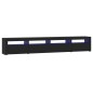Mobile Porta TV con Luci LED Nero 240x35x40 cm Mobile Porta TV con Luci LED Nero 240x35x40 cm