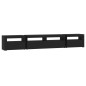 Mobile Porta TV con Luci LED Nero 240x35x40 cm Mobile Porta TV con Luci LED Nero 240x35x40 cm