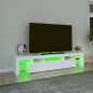 Mobile Porta TV con Luci LED Bianco 200x36,5x40 cm Mobile Porta TV con Luci LED Bianco 200x36,5x40 cm