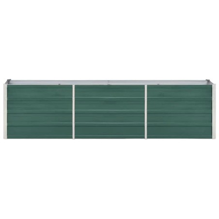 vidaXL Letto Rialzato in Acciaio Zincato 240x40x45 cm Verde