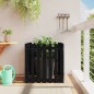 Fioriera Giardino a Recinzione Nera 70x70x70 cm Massello Pino Fioriera Giardino a Recinzione Nera 70x70x70 cm Massello Pino