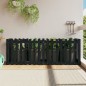 Fioriera Giardino a Recinzione Nera 200x50x70cm Massello Pino Fioriera Giardino a Recinzione Nera 200x50x70cm Massello Pino