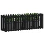 Fioriera Giardino a Recinzione Nera 200x50x70cm Massello Pino Fioriera Giardino a Recinzione Nera 200x50x70cm Massello Pino