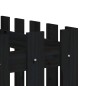 Fioriera Giardino a Recinzione Nera 200x50x70cm Massello Pino Fioriera Giardino a Recinzione Nera 200x50x70cm Massello Pino