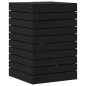 Cesto per Bucato Nero 44x44x66 cm Legno Massello Pino