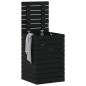Cesto per Bucato Nero 44x44x66 cm Legno Massello Pino