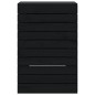 Cesto per Bucato Nero 44x44x66 cm Legno Massello Pino